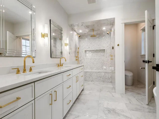 a white bath tub sitting next to a window