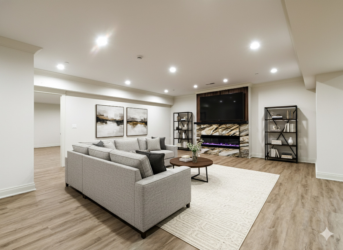 1 Morrison Road Northbrook, IL 60062 - Photo 40 of 58 a living room with furniture and a flat screen tv