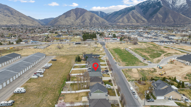 1896 West 800 North Mapleton, UT 84663 - Photo 52 of 55 Aerial view of residential area featuring mountains
