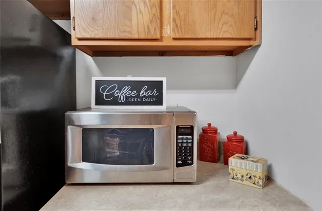 a view of small space with racks on the wall