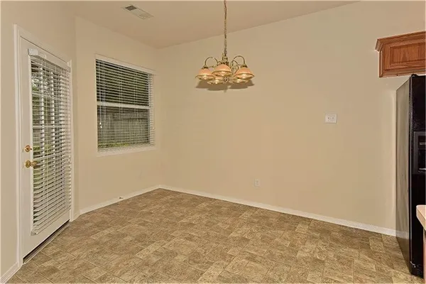 a view of a livingroom with a chandelier