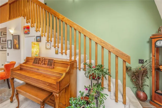 a outdoor space with patio furniture and garden