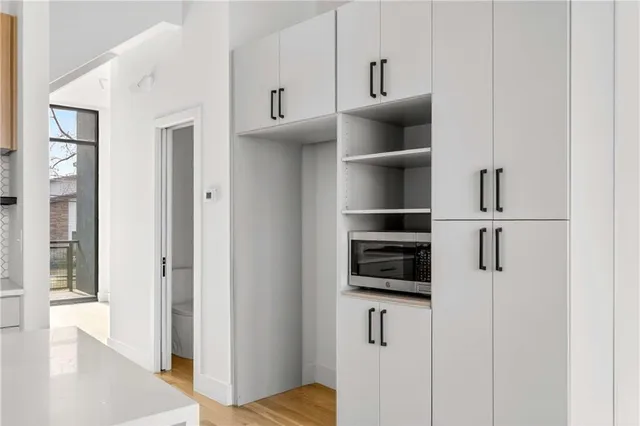 a view of kitchen and utility room