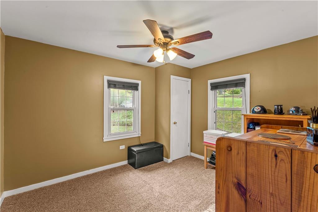 412 Center Church Road Canonsburg, PA 15317 - Photo 11 of 24 a bedroom with window and a ceiling fan