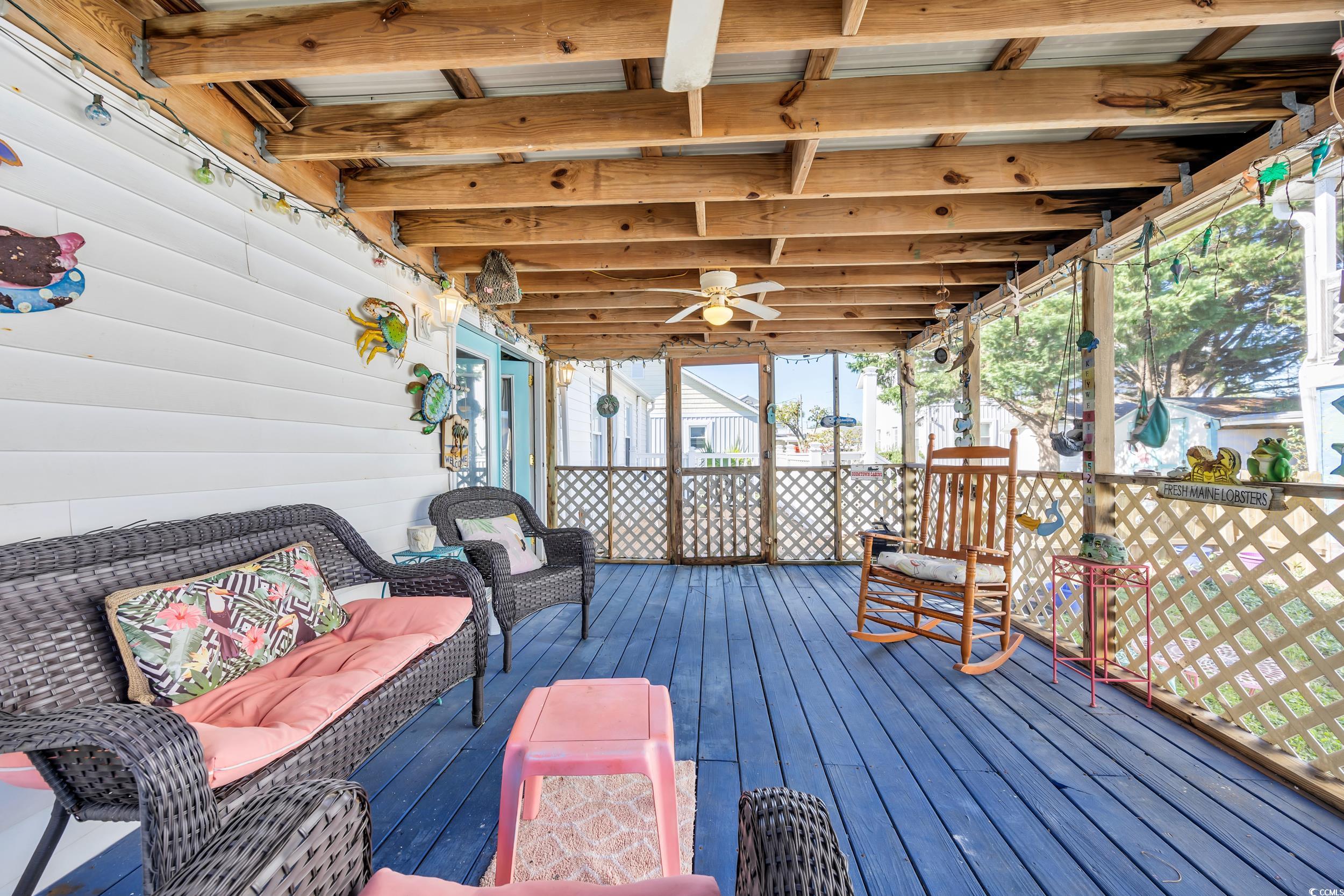 1616 Perrin Drive North Myrtle Beach, SC 29582 - Photo 23 of 40 Deck with a ceiling fan