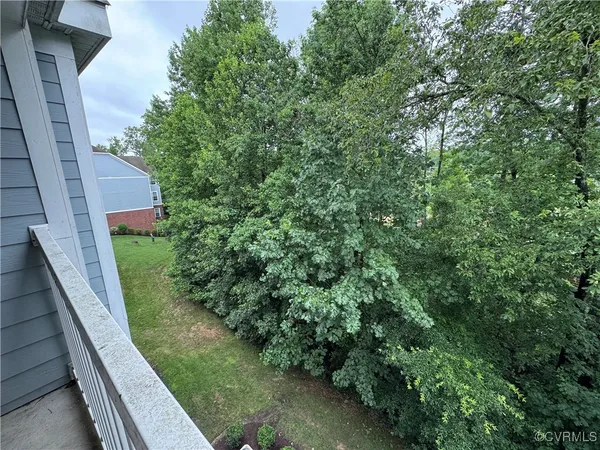 a view of a yard with pathway