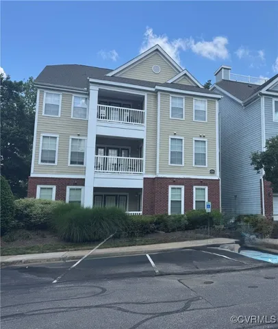 a front view of a building