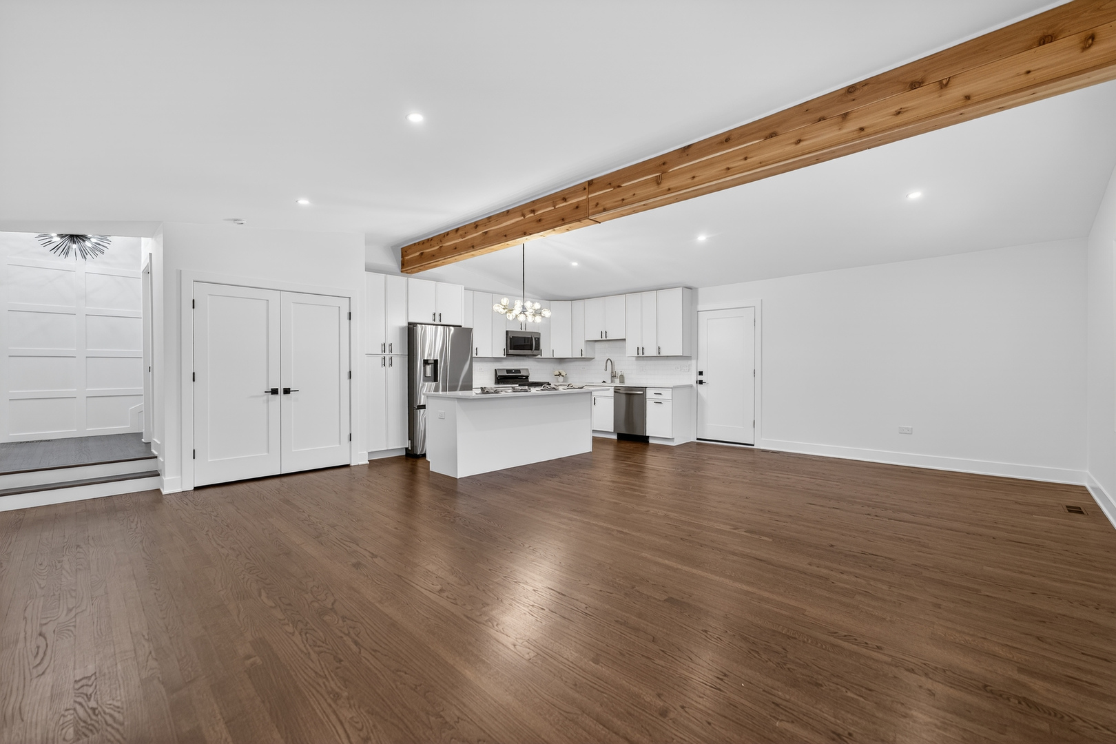 241 East Schick Road Bloomingdale, IL 60108 - Photo 8 of 30 a view of kitchen with wooden floor