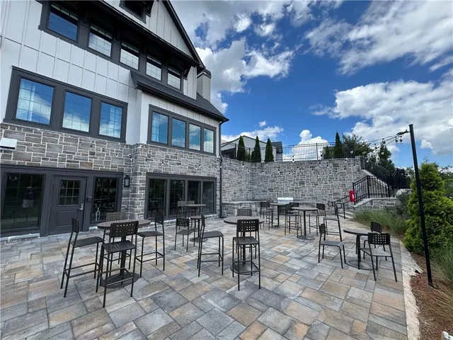 a view of a terrace with a couch