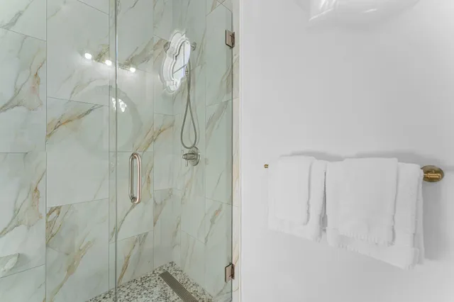 a view of a terrace with seating space