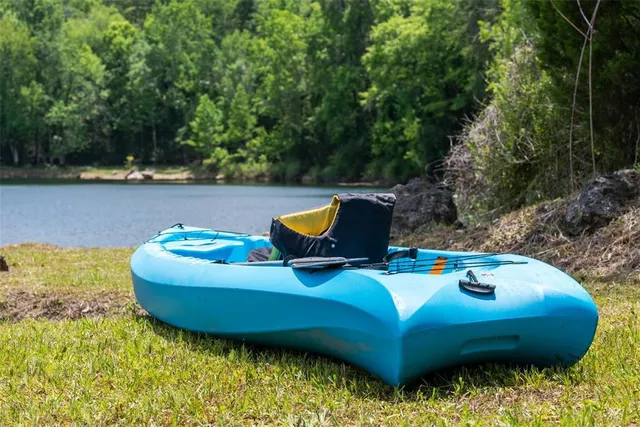 a view of a yard with an outdoor space