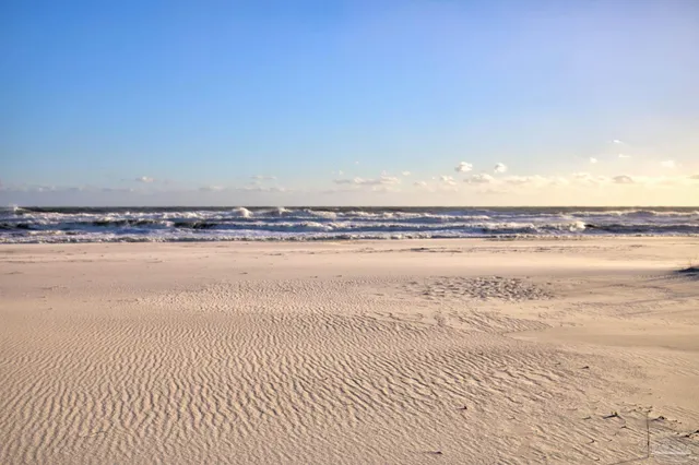 a view of an ocean and beach