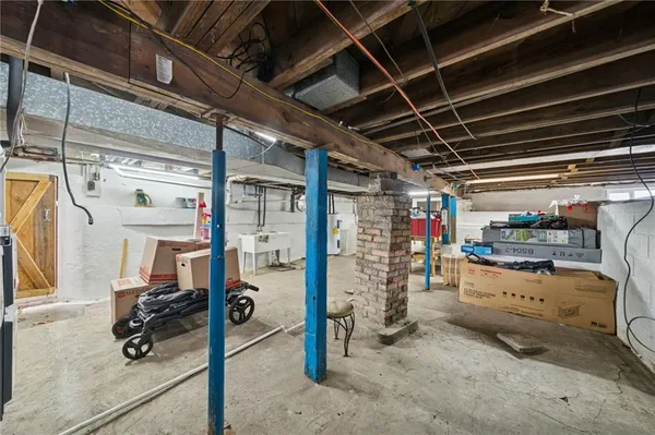 a view of storage and utility room