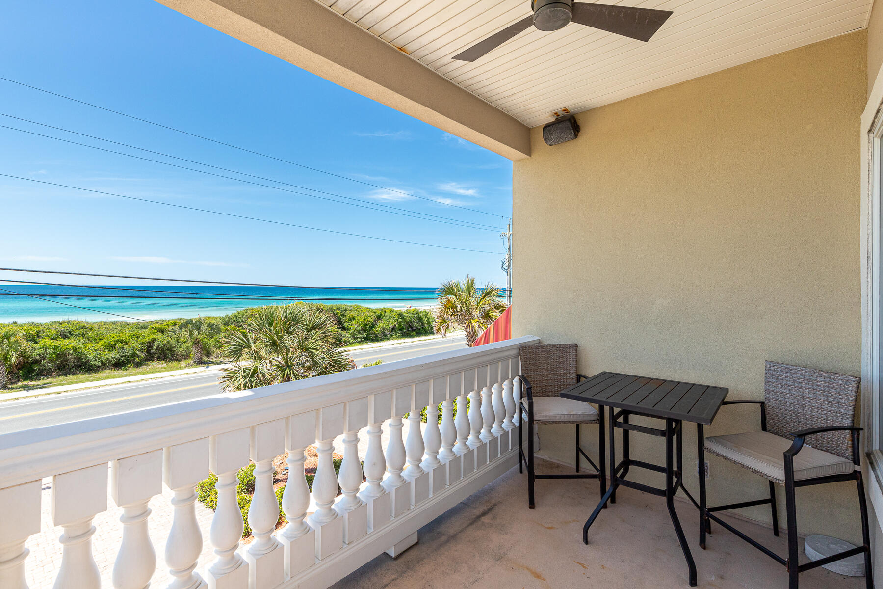19106 Front Beach Road, Unit A Panama City Beach, FL 32413 - Photo 19 of 48 Master Bedroom Covered Balcony