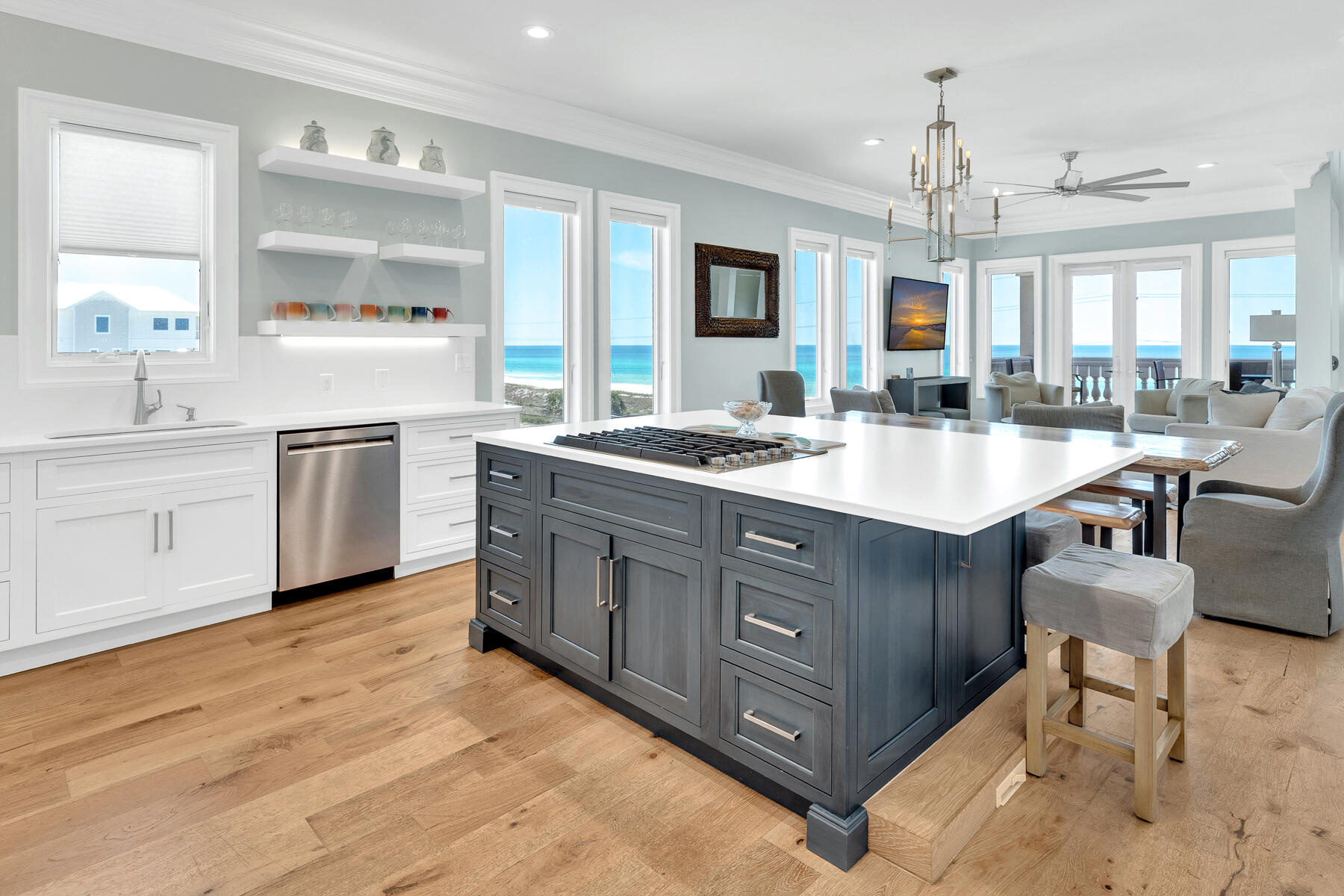 19106 Front Beach Road, Unit A Panama City Beach, FL 32413 - Photo 37 of 48 Beautiful Gulf Views from the Kitchen