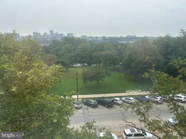 a view of a lake from a yard