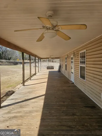 a view of a balcony