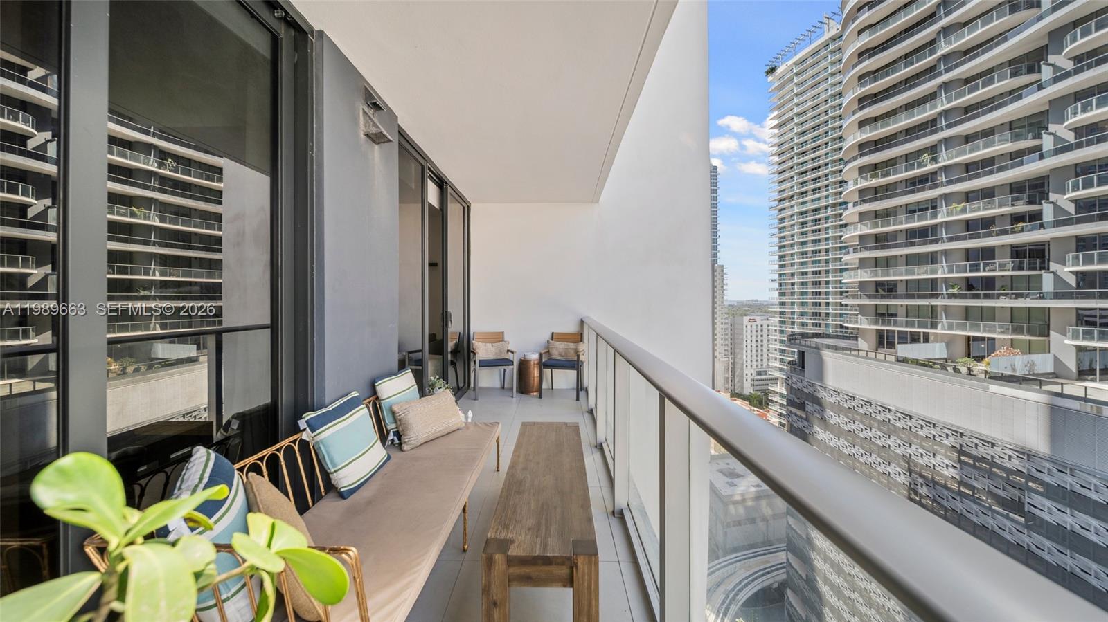 1010 Brickell Avenue, Unit 2008 Miami, FL 33131 - Photo 20 of 26 a view of balcony with furniture