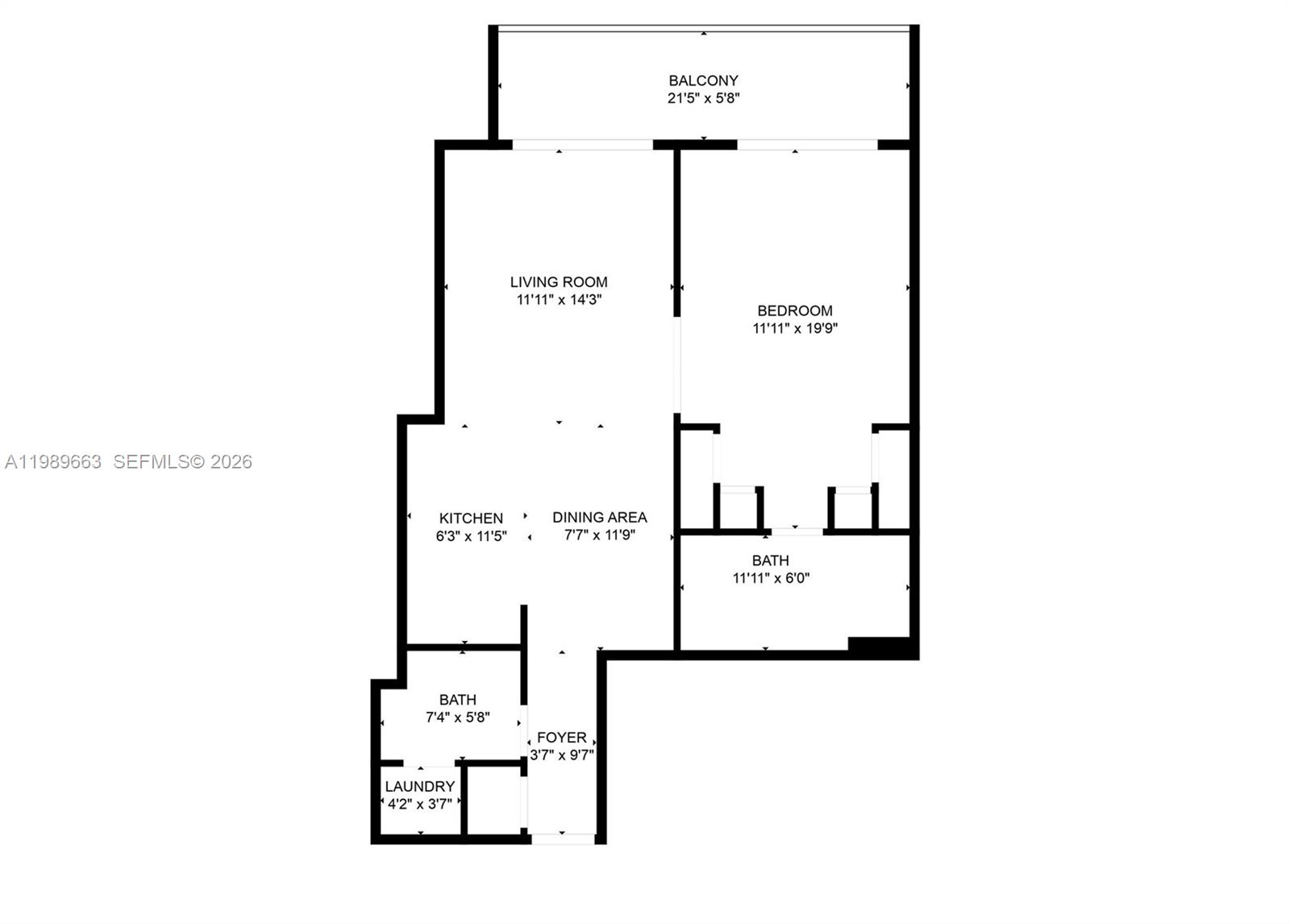 1010 Brickell Avenue, Unit 2008 Miami, FL 33131 - Photo 26 of 26 a picture of a room with a white wall and has white walls