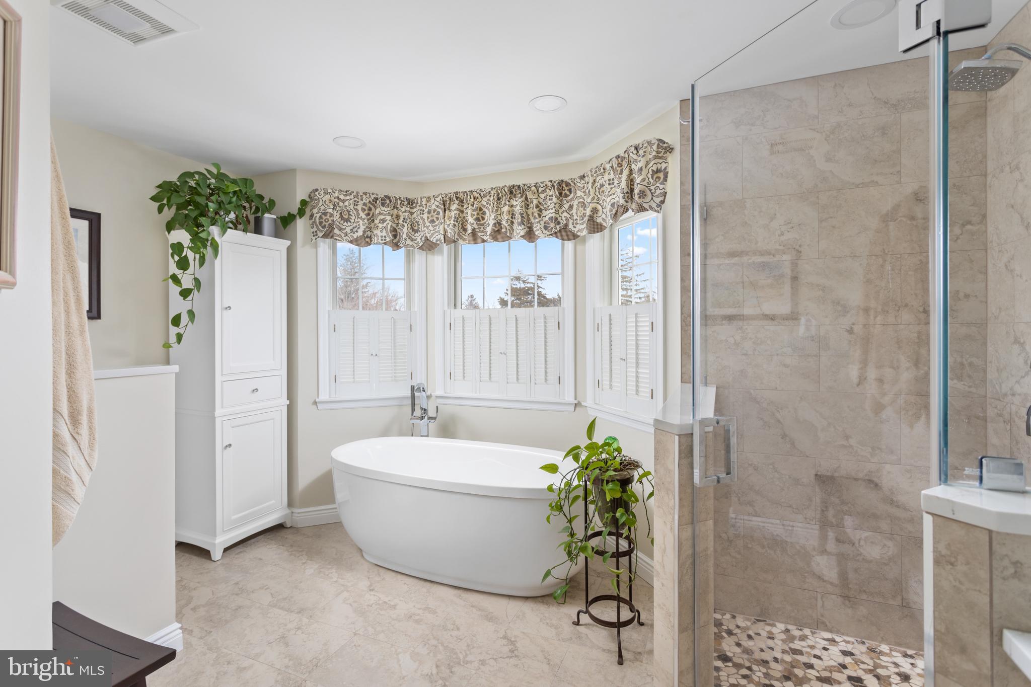 203 Holmes Mill Road Cream Ridge, NJ 08514 - Photo 26 of 58 Jacuzzi soaking tub in bump out & custom shower