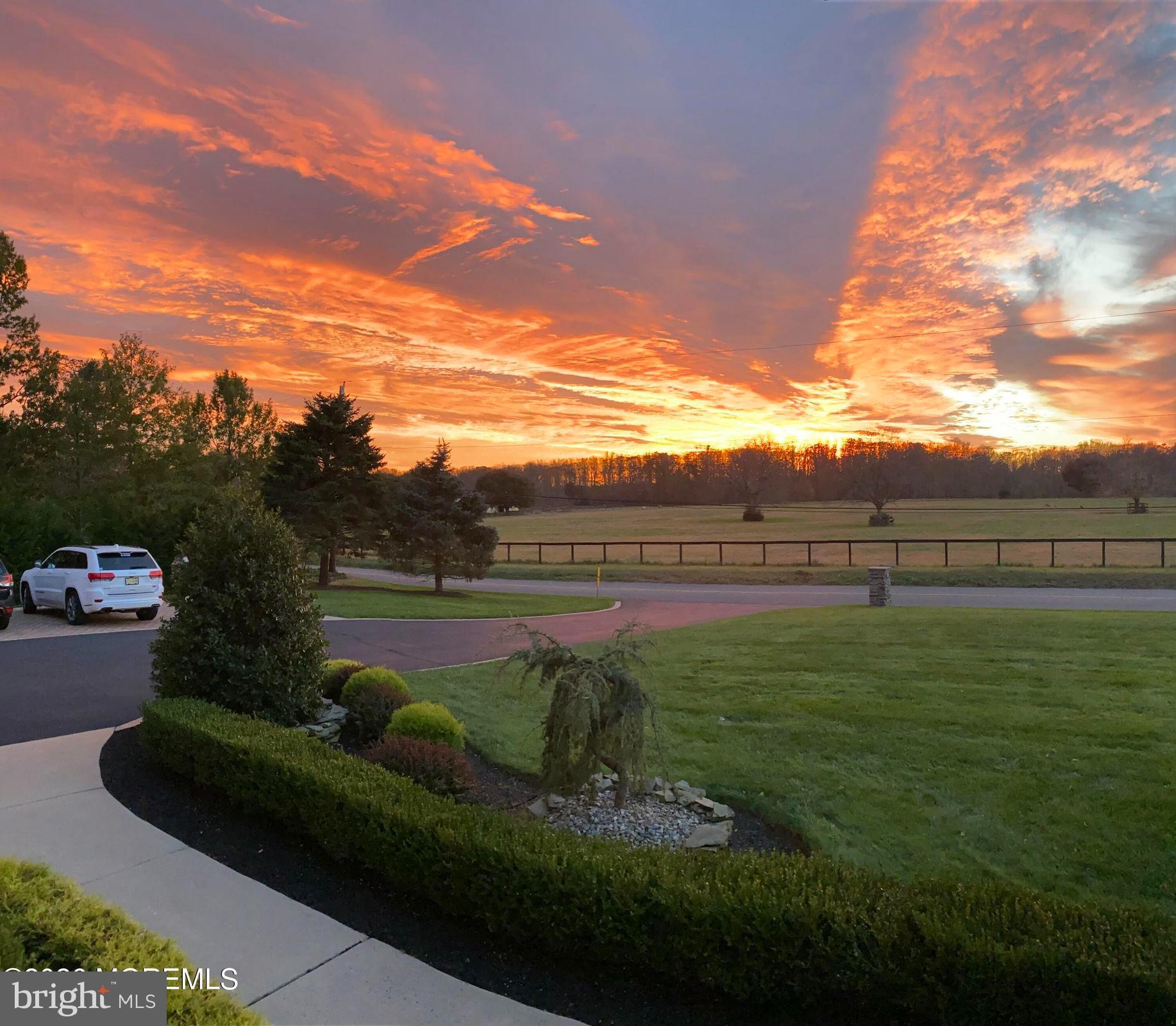 203 Holmes Mill Road Cream Ridge, NJ 08514 - Photo 55 of 58 Pastoral evening sunset views from front yard