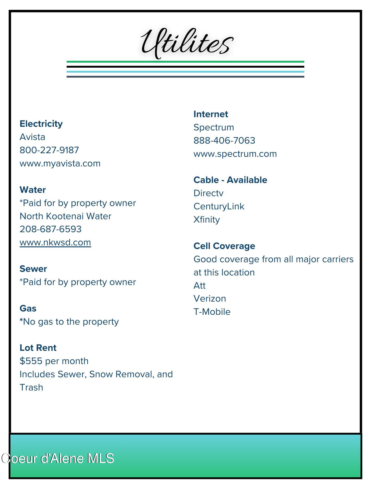 9156 North Starr Loop Hayden, ID 83835 - Photo 11 of 34 Utilities