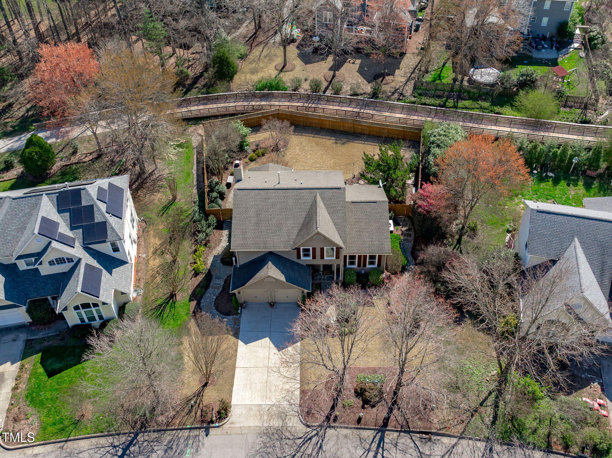 109 Covington Square Drive Cary, NC 27513 - Photo 35 of 41 an aerial view of a house with a yard and lake view
