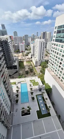 a view of balcony with city view