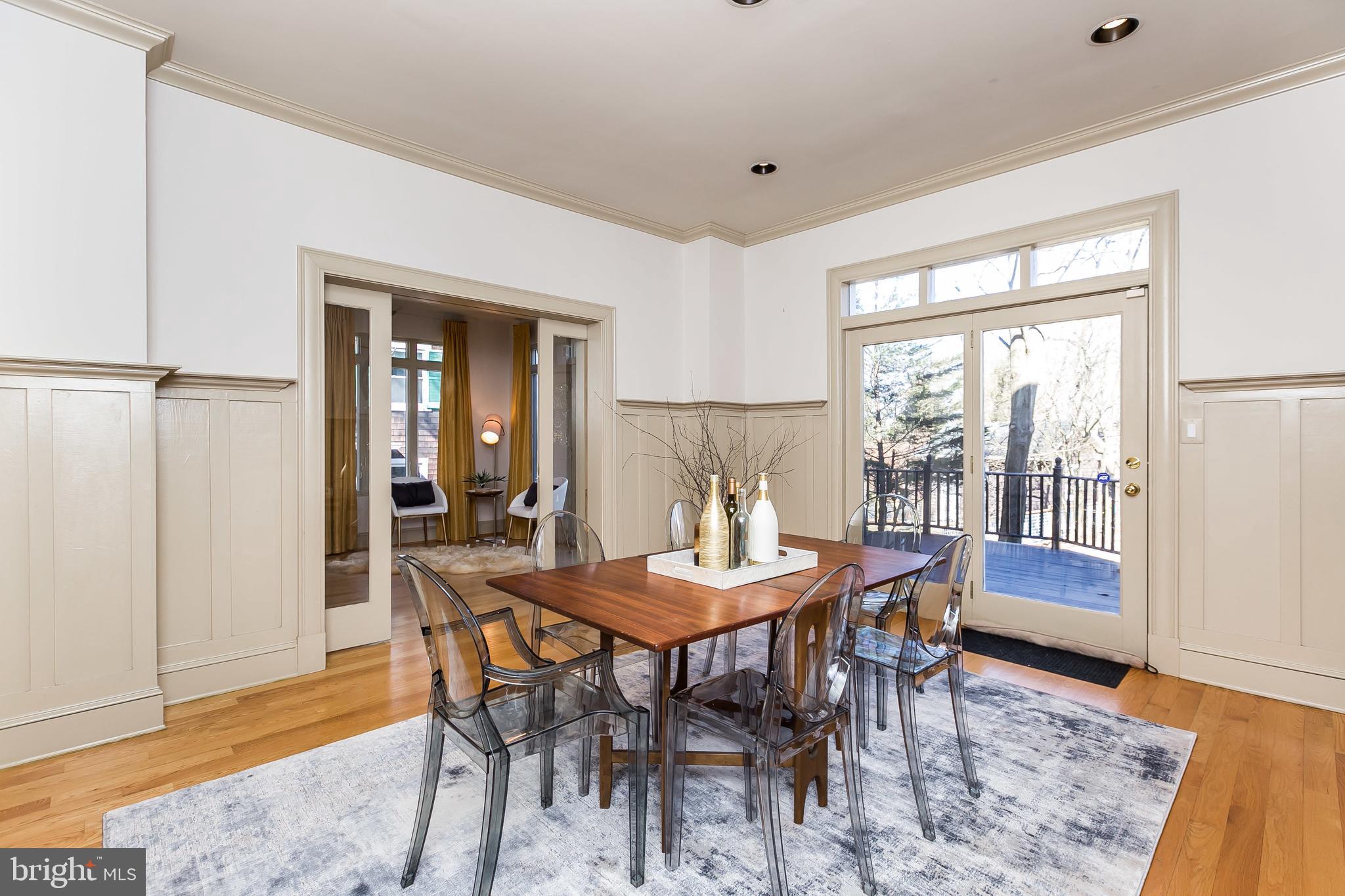 5715 Chilham Road Baltimore, MD 21209 - Photo 12 of 69 Dining Room with atrium doors to deck