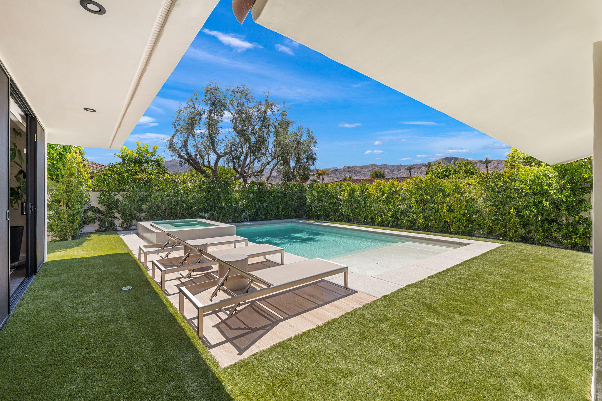 20 Lafayette Drive Rancho Mirage, CA 92270 - Photo 42 of 48 a view of a backyard with a area