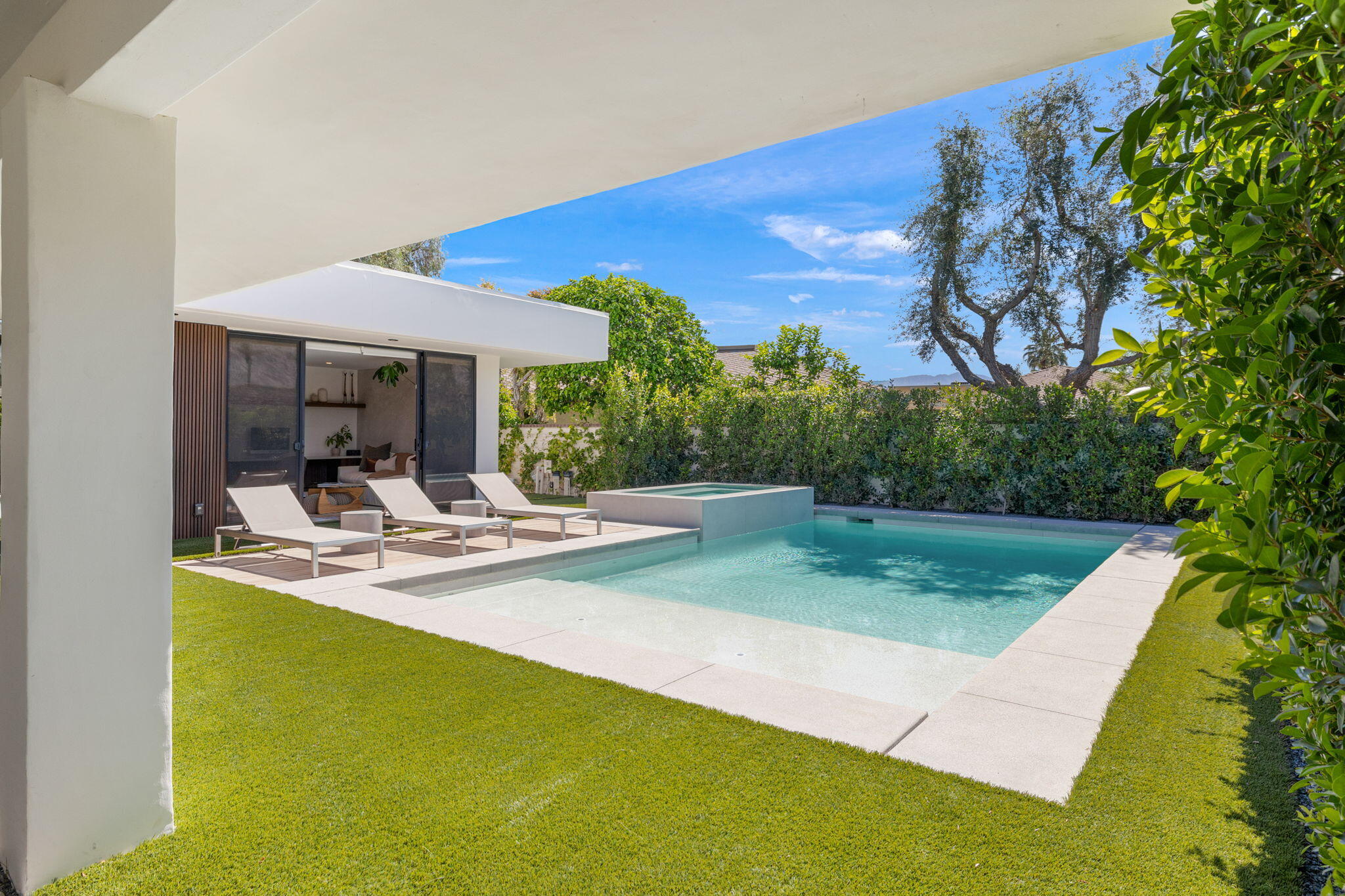 20 Lafayette Drive Rancho Mirage, CA 92270 - Photo 6 of 48 a view of a backyard with swimming pool