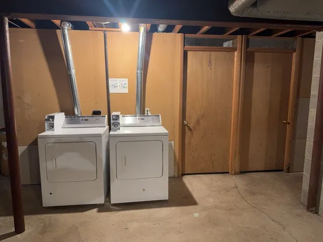 a utility room with a window