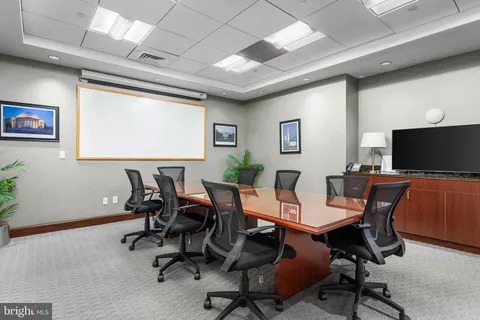 a projector room with a large window