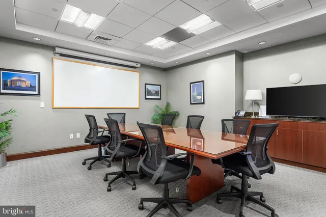 a projector room with a large window