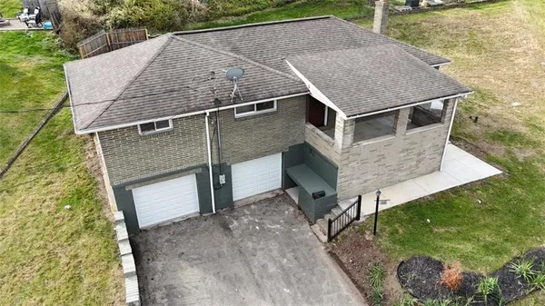 a aerial view of a house