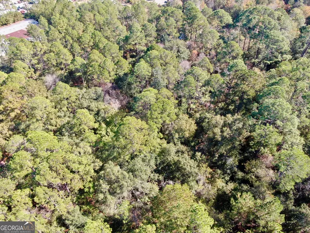 an aerial view of house with yard and mountain view in back