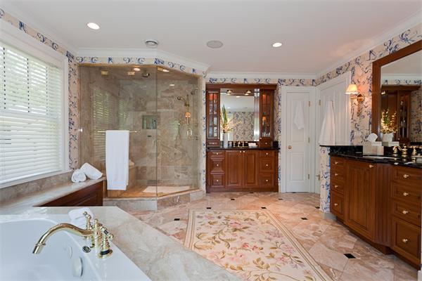 23 Slocum Road Lexington, MA 02421 - Photo 17 of 30 a bathroom with a tub shower and sink