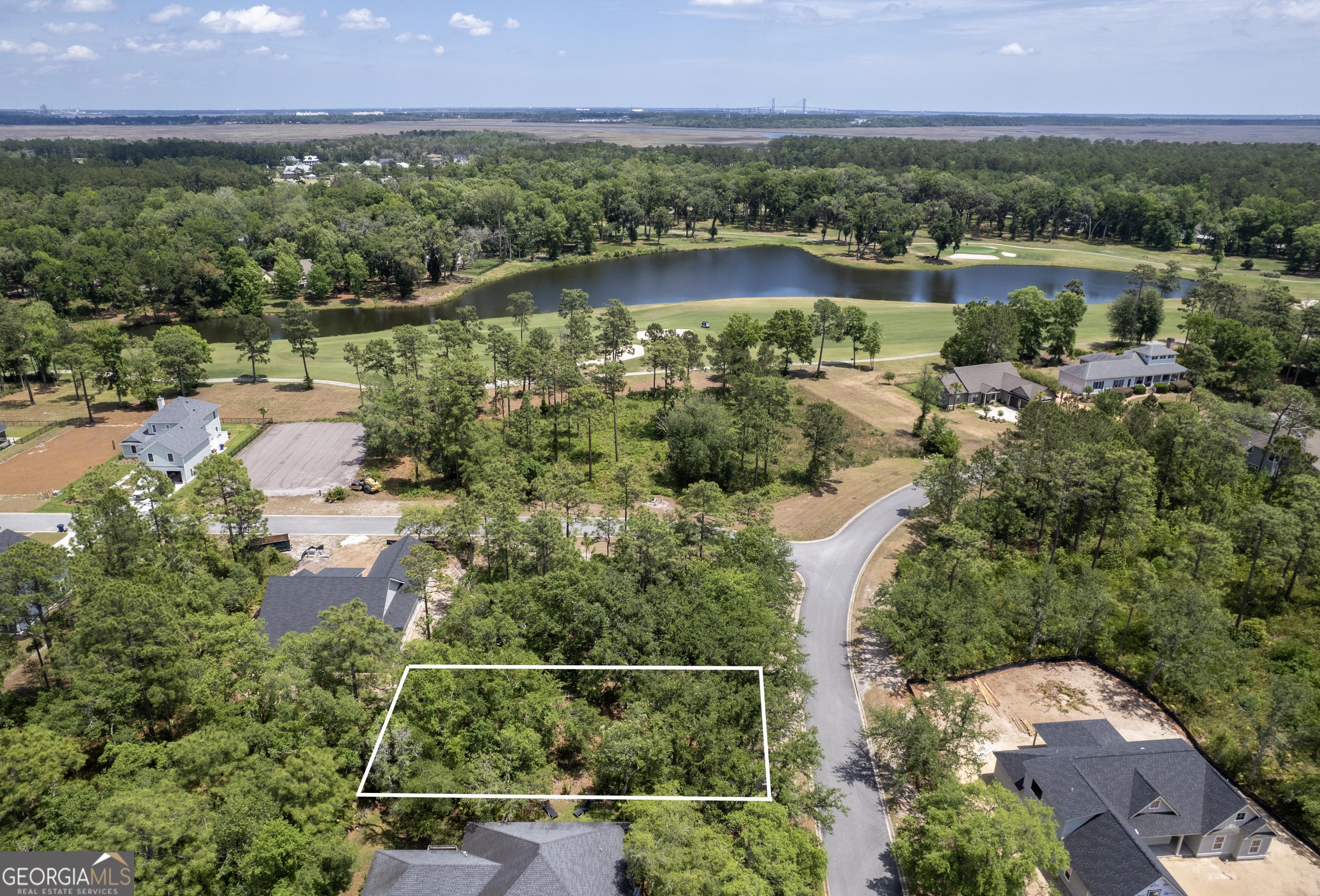 0 Rookery Wynd Waverly, GA 31565 - Photo 2 of 9 an aerial view of residential house with outdoor space and lake view