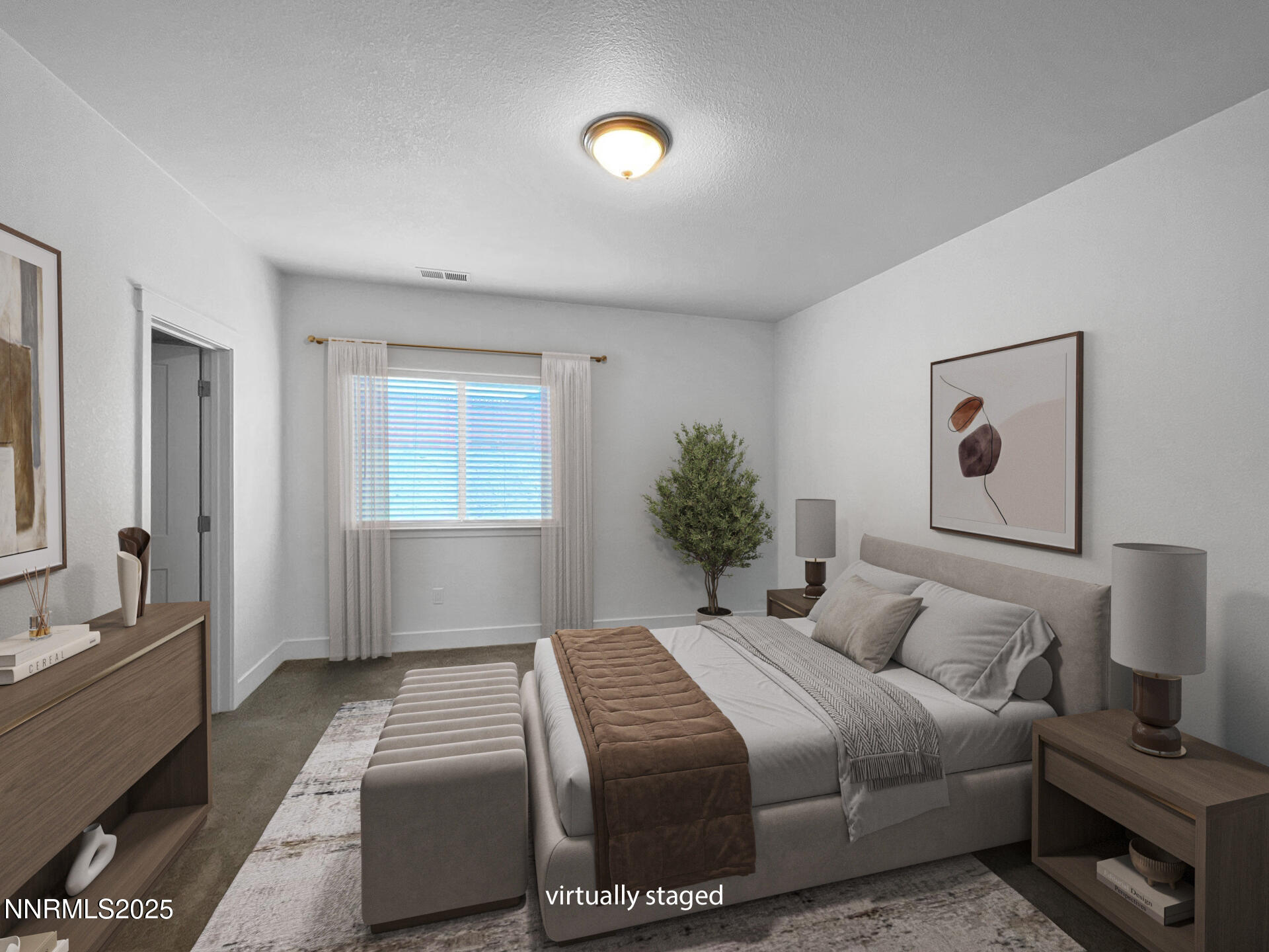 1160 Church Peak Court Reno, NV 89508 - Photo 4 of 17 a bedroom with a bed and a potted plant