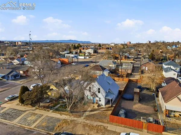an aerial view of a city