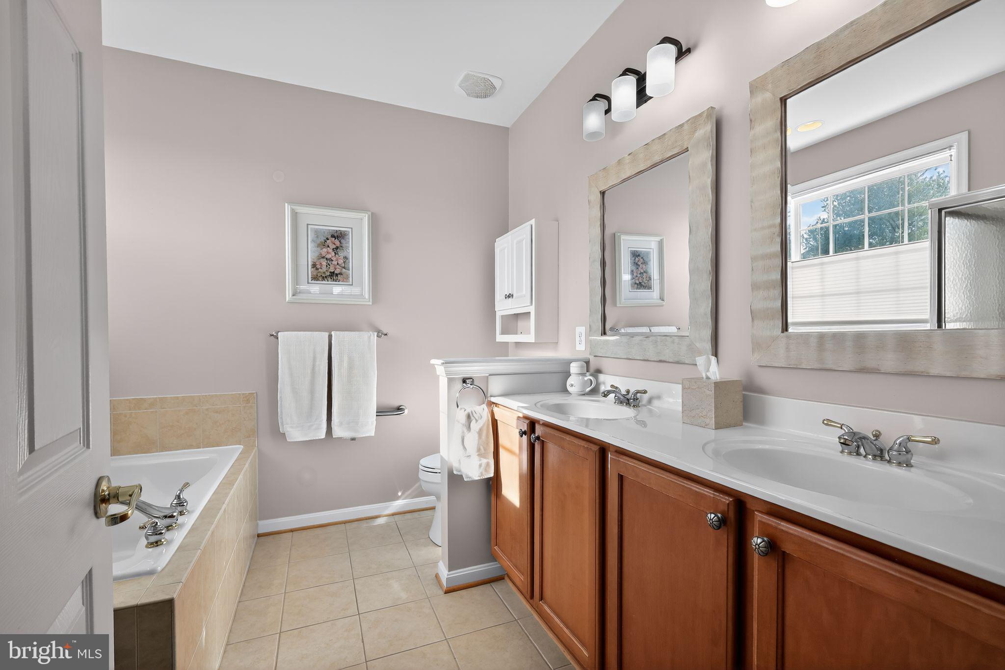 6013 Piney Grove Way Gainesville, VA 20155 - Photo 15 of 41 a bathroom with a sink double vanity and a mirror