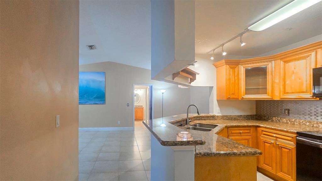 7667 North Wickham Road, Unit 522 Melbourne, FL 32940 - Photo 4 of 25 a kitchen with a sink cabinets and a wooden floor