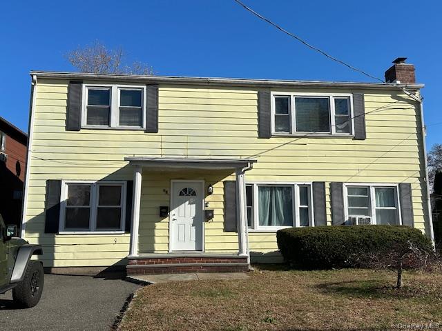 a front view of a house