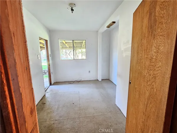 a view of a garden with a slide