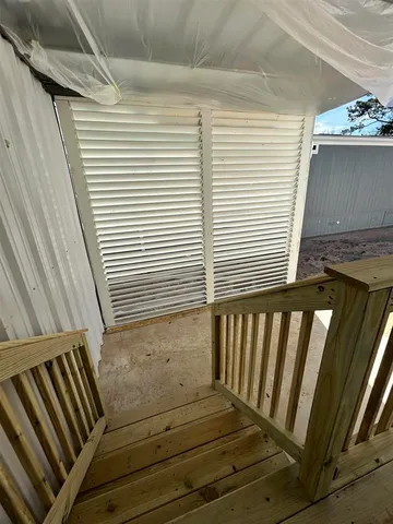 a view of deck with wooden floor