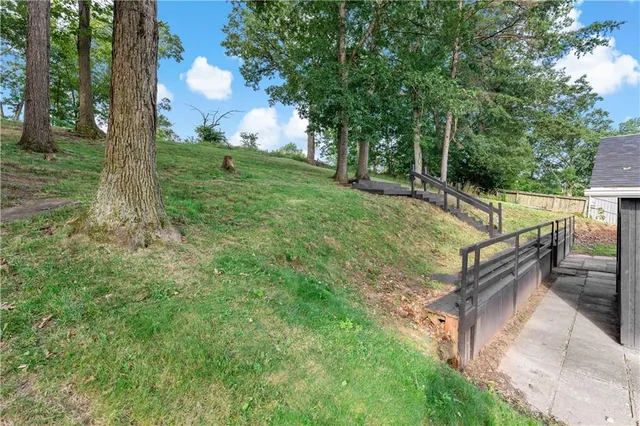 a view of a backyard