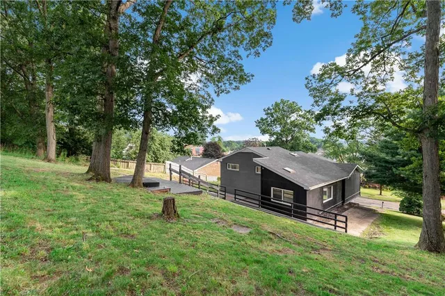 a house view with a garden space