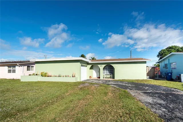 a house view with a garden space