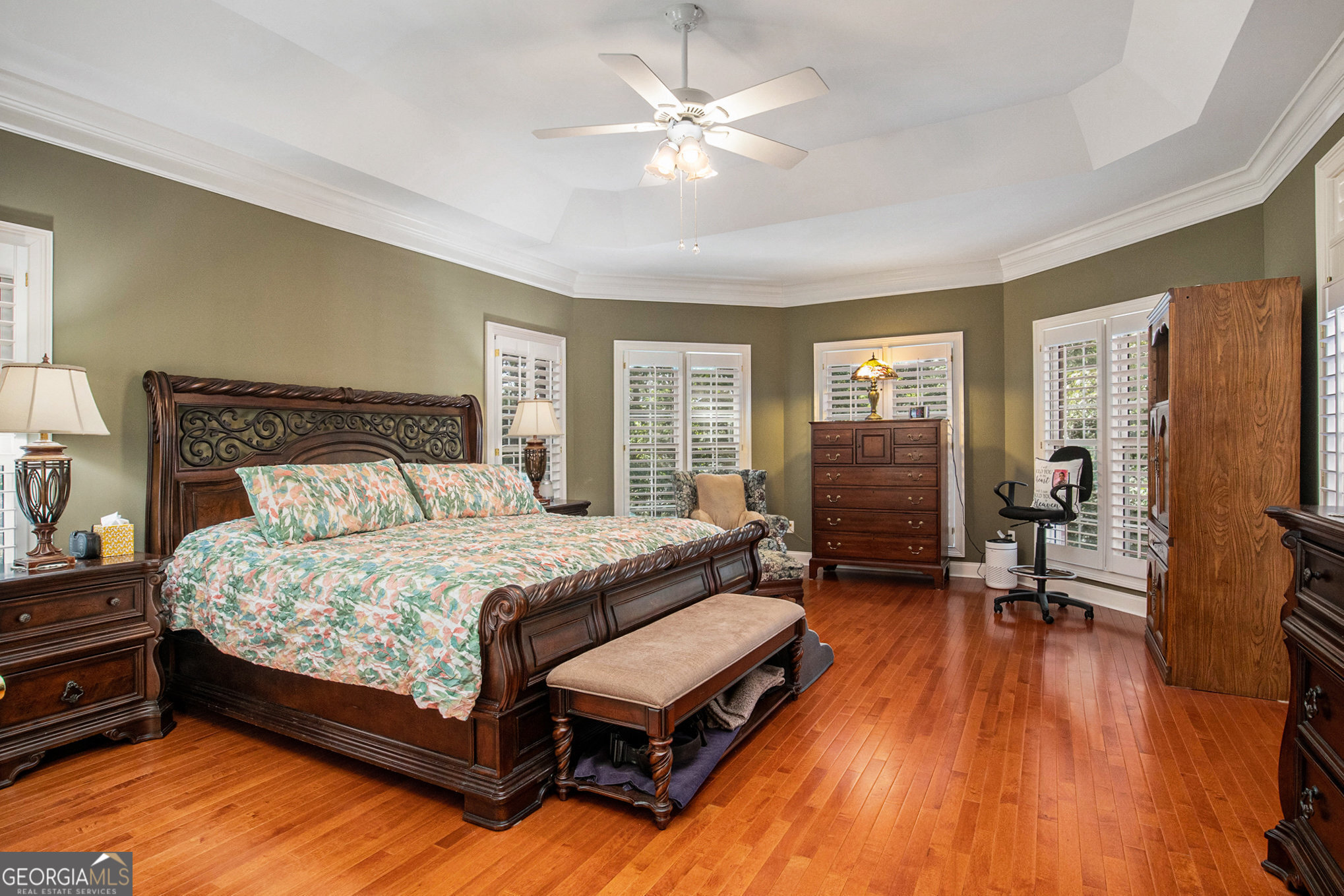 131 Winesap Way Clarkesville, GA 30523 - Photo 19 of 65 a bedroom with a bed and wooden floor