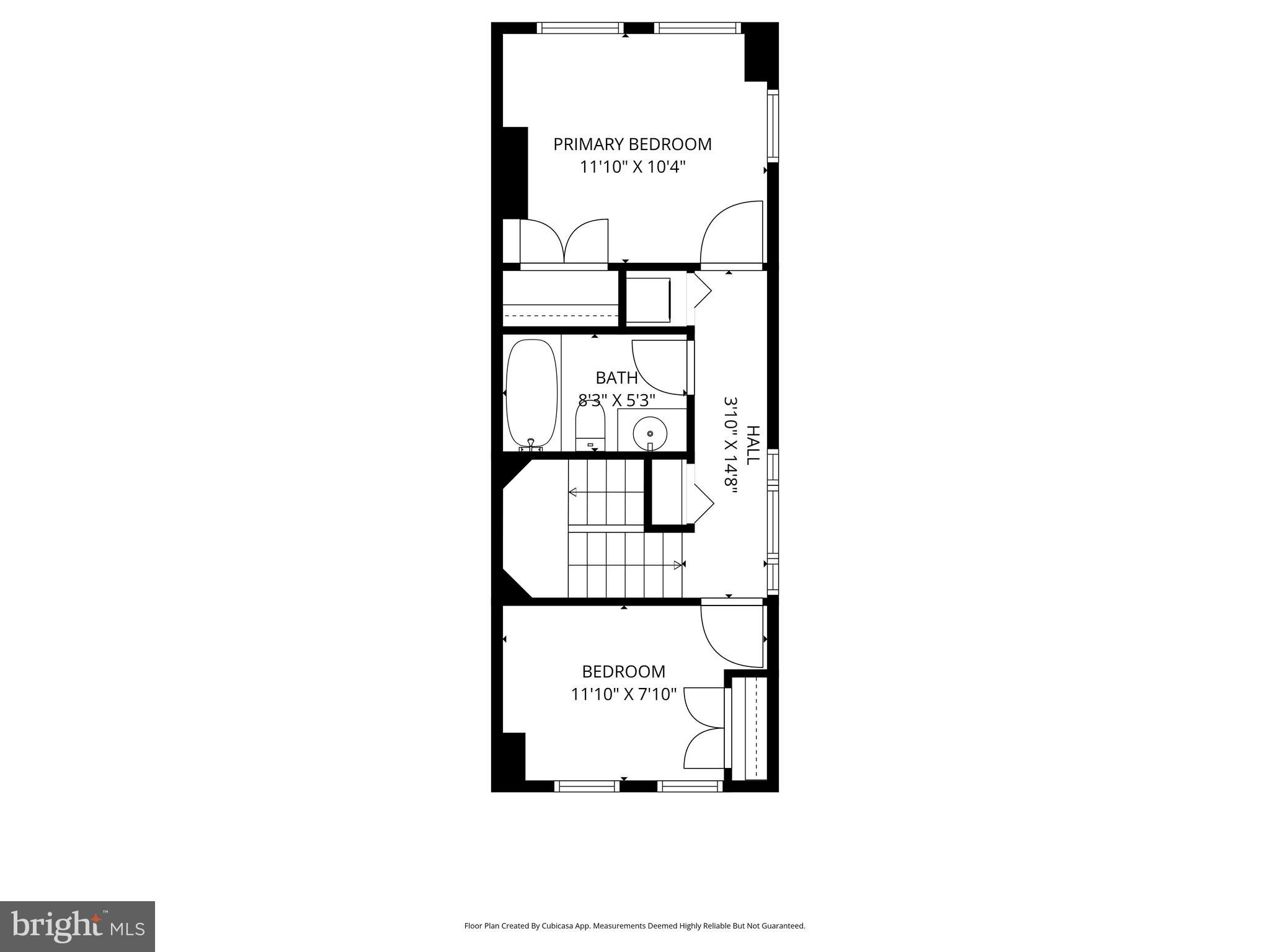 1066 Paper Mill Court, Unit 1066 Washington, DC 20007 - Photo 25 of 25 Second level floor plan rendering